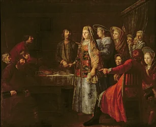A házassági egyezmény megünneplése, 1777